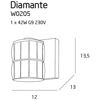 Kinkiet Diamante W0205 MaxLight