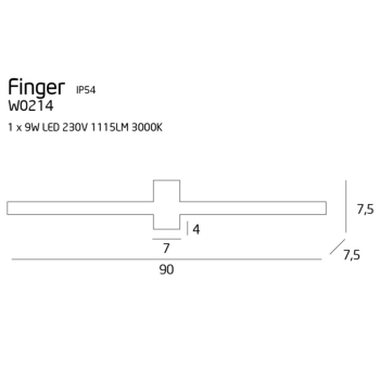 Kinkiet Finger90 W0214 MaxLight