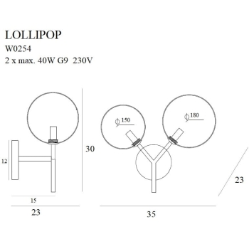 Kinkiet Lollipop W0254 MaxLight