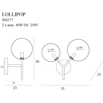 Kinkiet Lollipop W0277 MaxLight