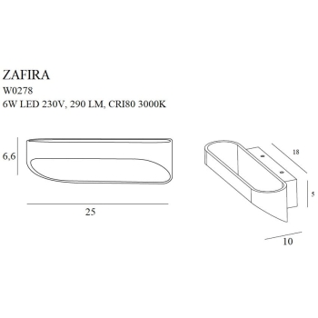 Kinkiet Zafira 6W W0278 MaxLight