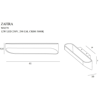 Kinkiet Zafira12 W0279 MaxLight