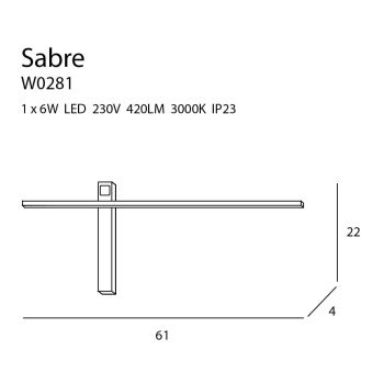 Kinkiet Sabre W0281 MaxLight