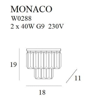 Kinkiet Monaco W0288 MaxLight