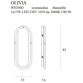 Kinkiet Olivia W0290D MaxLight