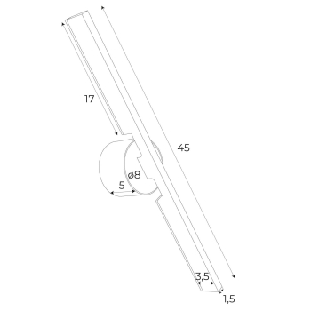 Kinkiet Merano II Czarny W0348 Maxlight