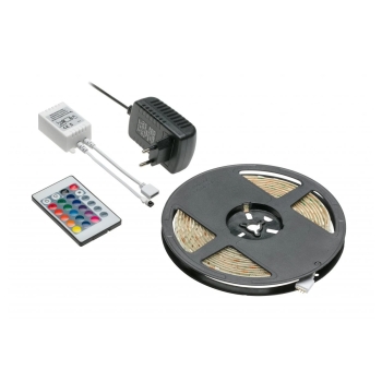 Zestaw RGB, taśma LED 5 m, kontroler, zasilacz, pilot GTV